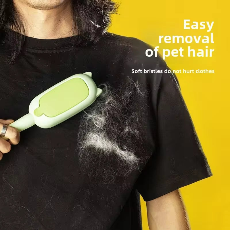 Electrostatic Multi-Purpose Pet Hair Remover Brush and Self-Cleaning Lint Roller for Cats and Dogs