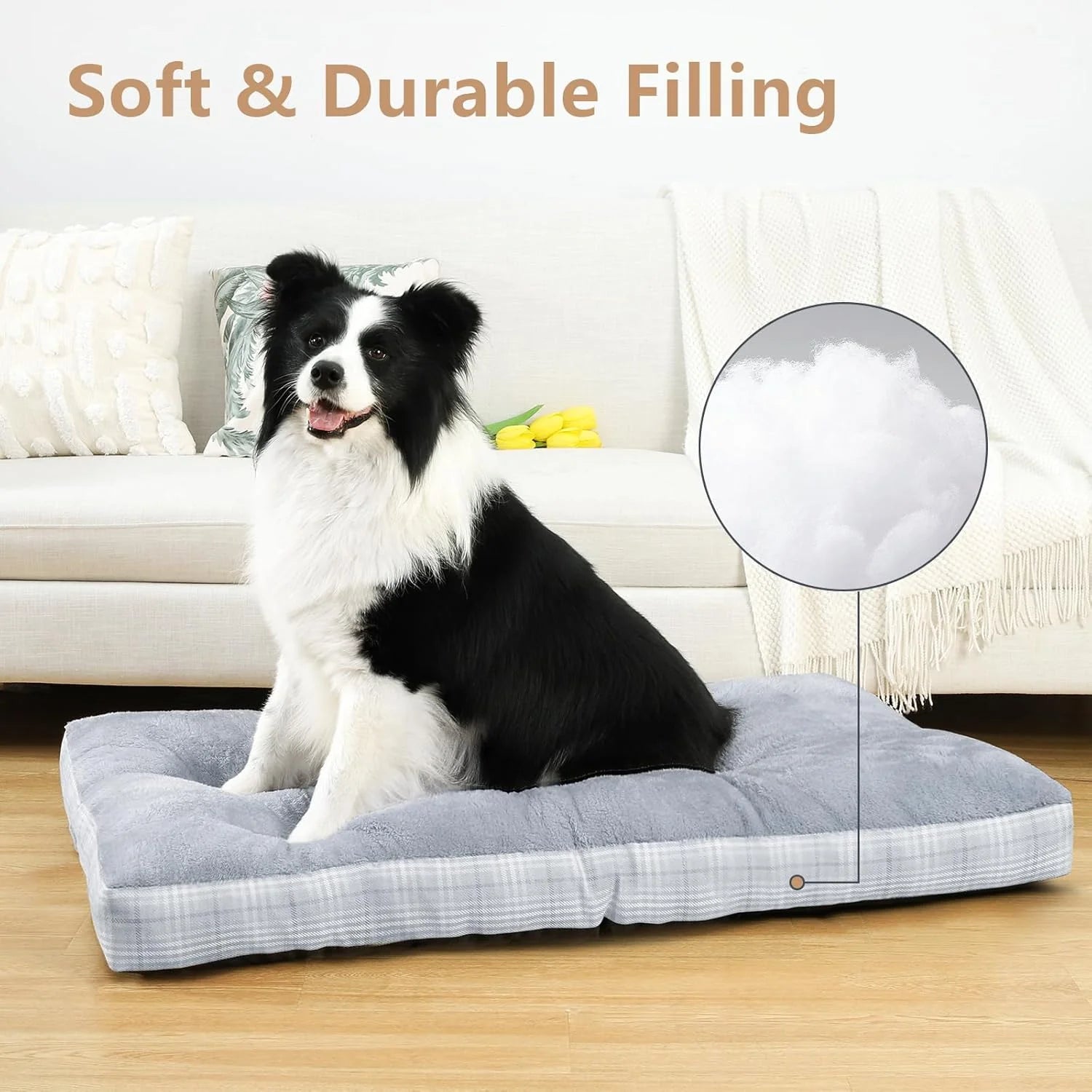 Dog resting on Washable Orthopedic Foam Dog Bed