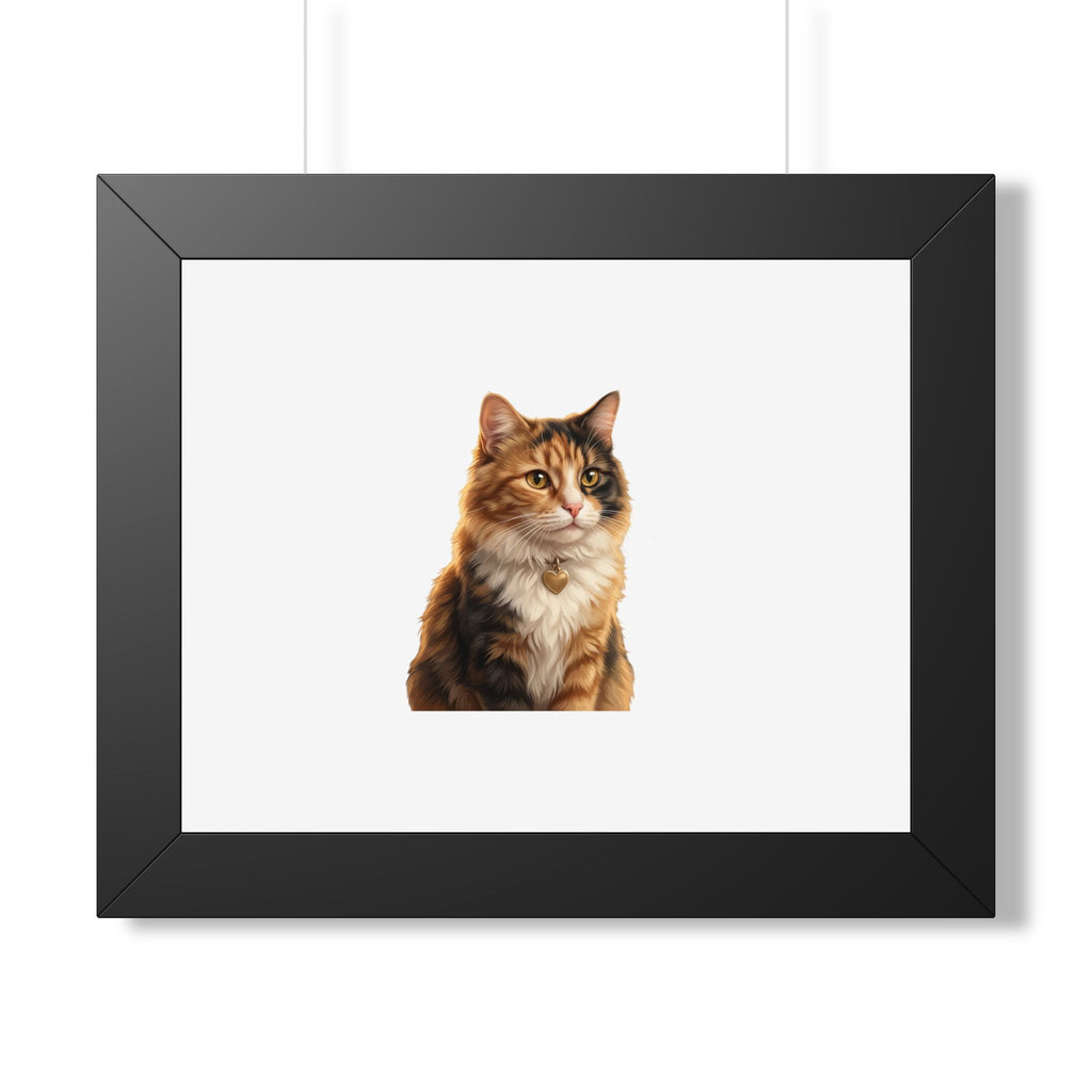 Framed Poster — Realistic Tabby Cat Portrait Wall Art