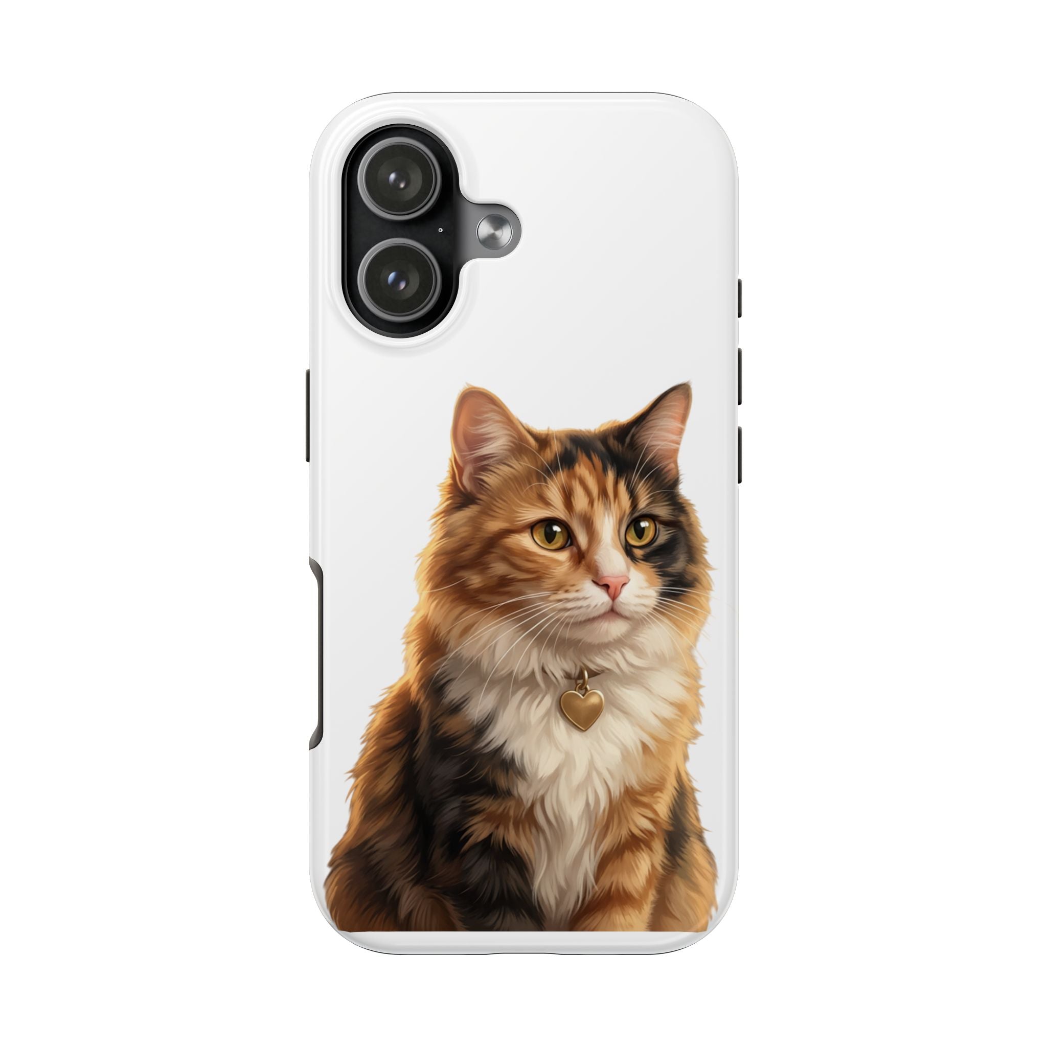 Cat Portrait Tough Phone Case — Calico Cat Print Protective iPhone Case