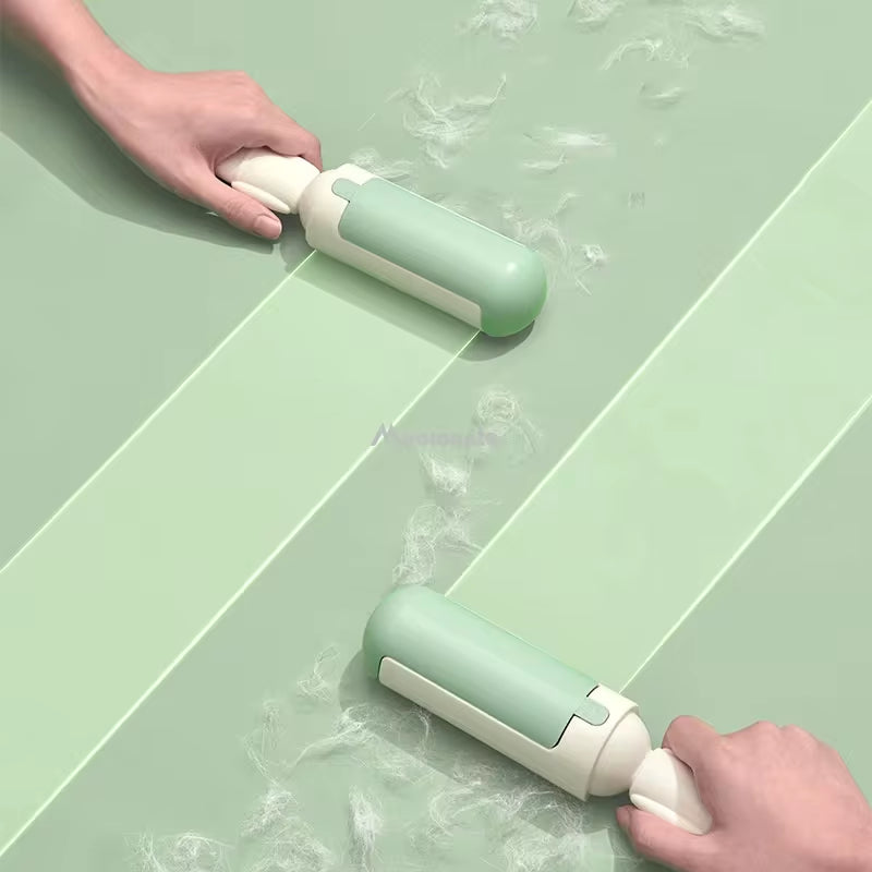Electrostatic Multi-Purpose Pet Hair Remover Brush and Self-Cleaning Lint Roller for Cats and Dogs