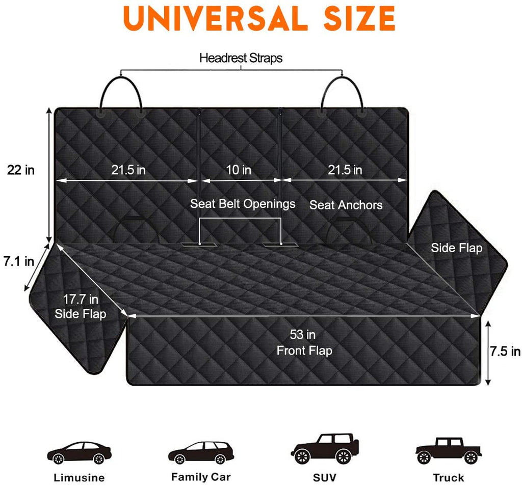 Waterproof Dog Car Seat Cover, close-up of anti-slip backing