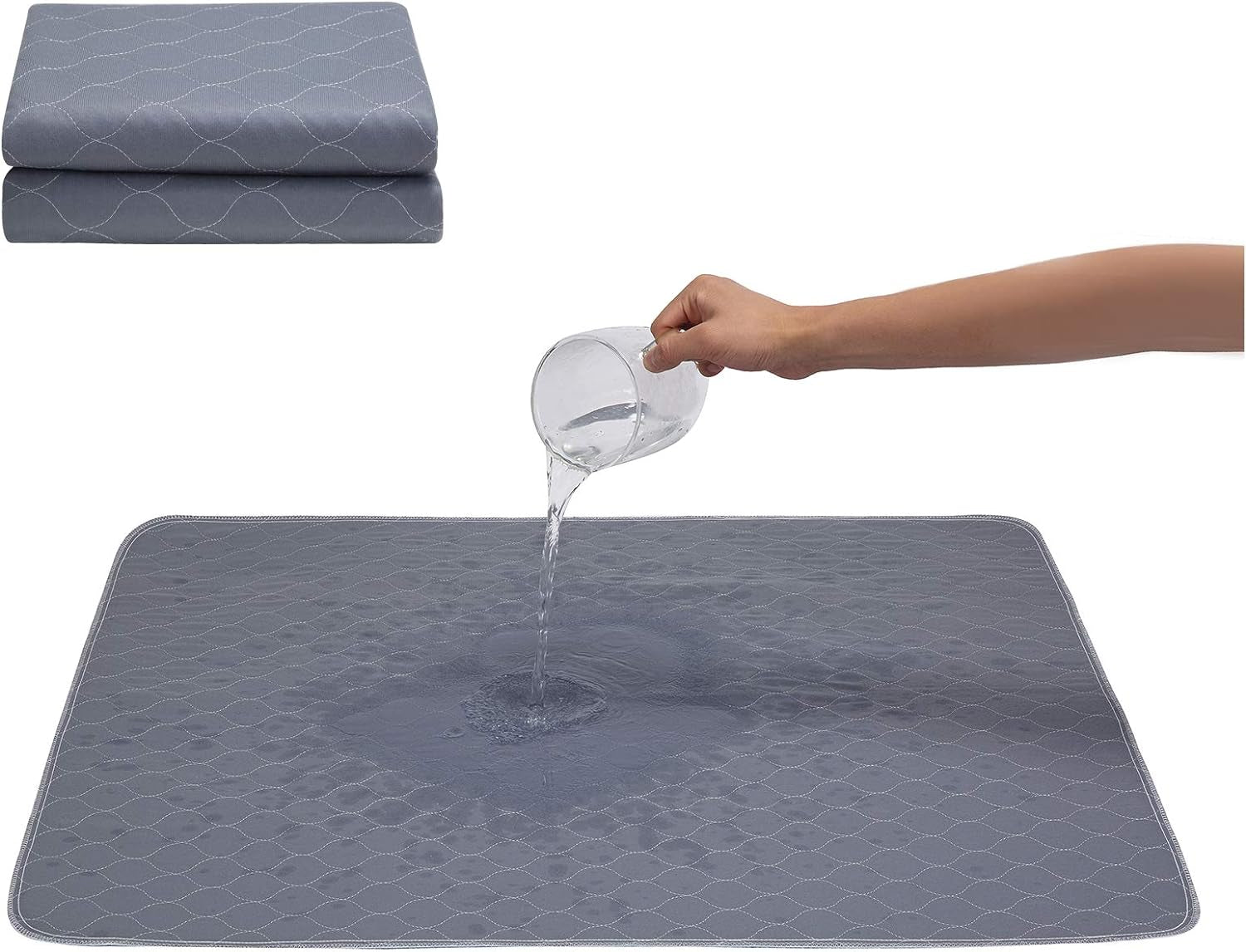 Washable Reusable Puppy Training Pads, 2-pack, front view