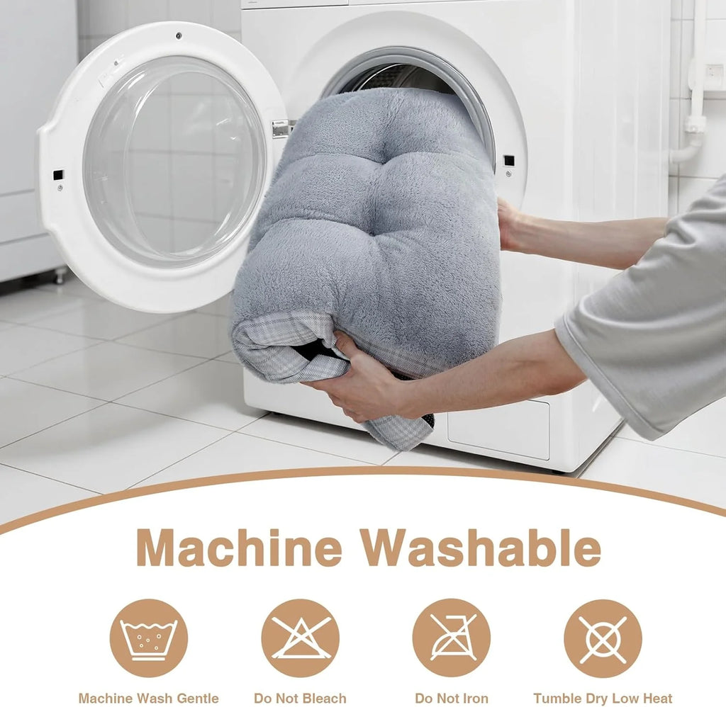 Washable Orthopedic Foam Dog Bed, plush surface close-up