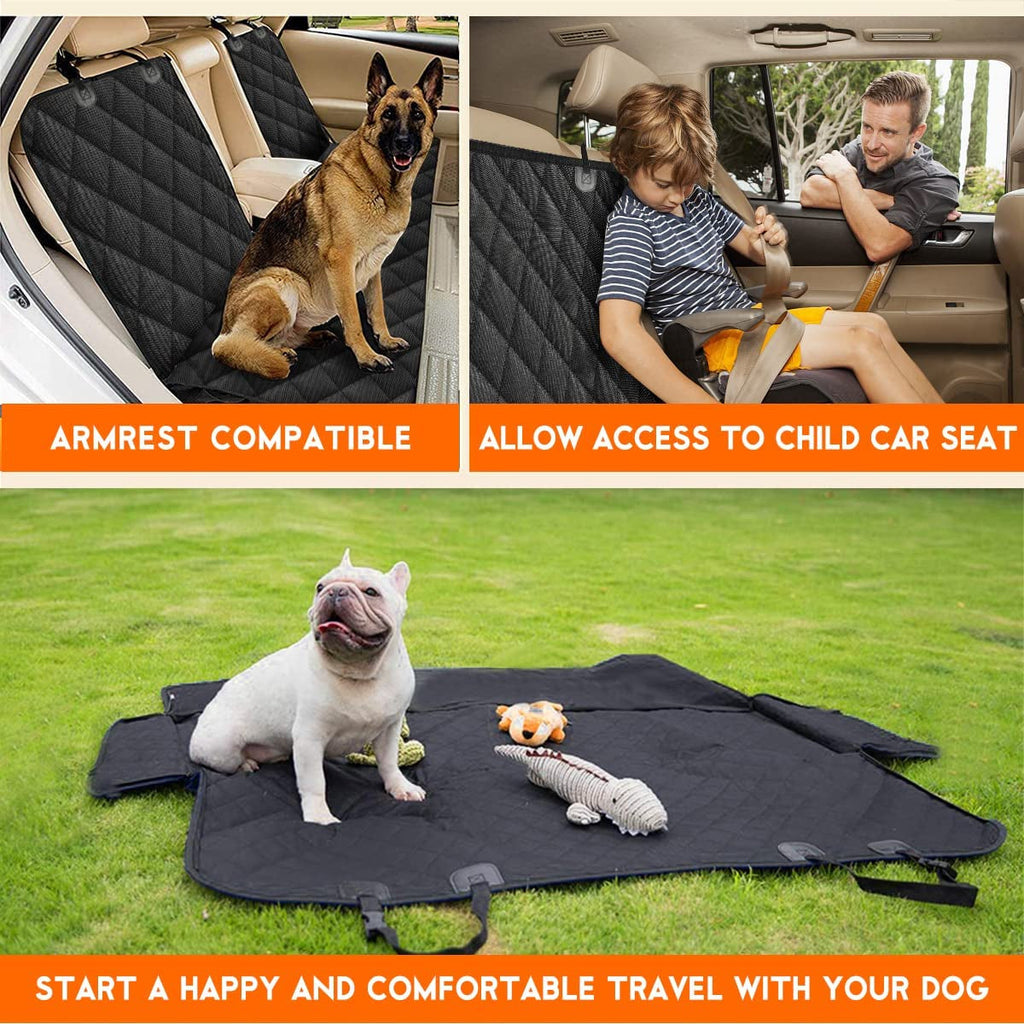 Waterproof Dog Car Seat Cover, seat belt opening detail