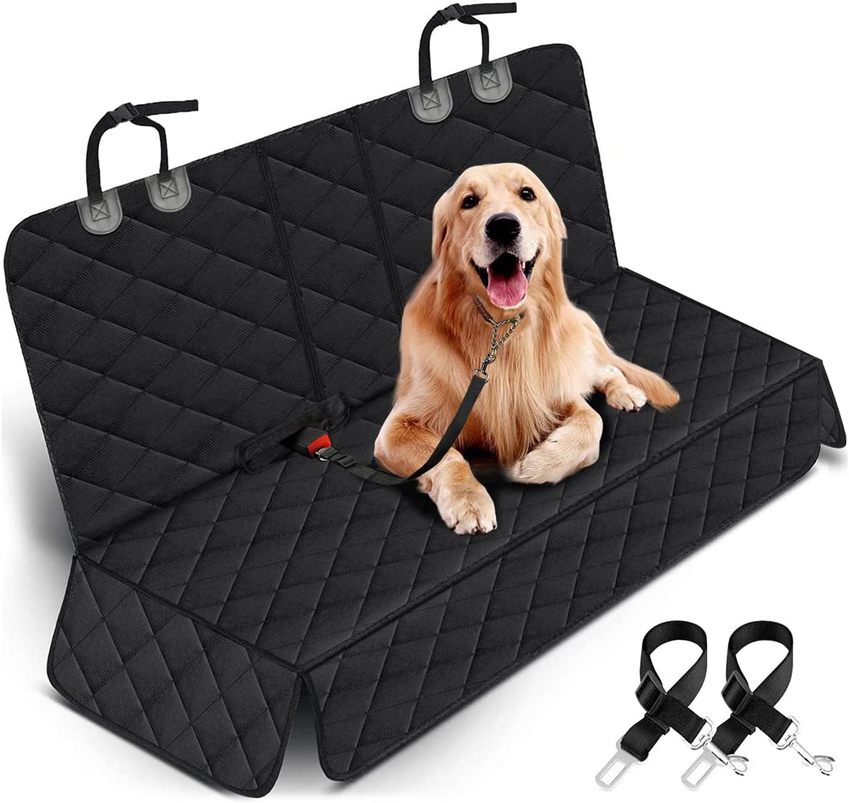 Waterproof Dog Car Seat Cover — Anti-Slip Rear Seat Protector, front view