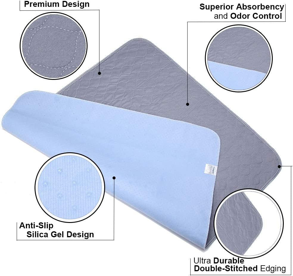 Washable Reusable Puppy Training Pads, quilted top layer close-up