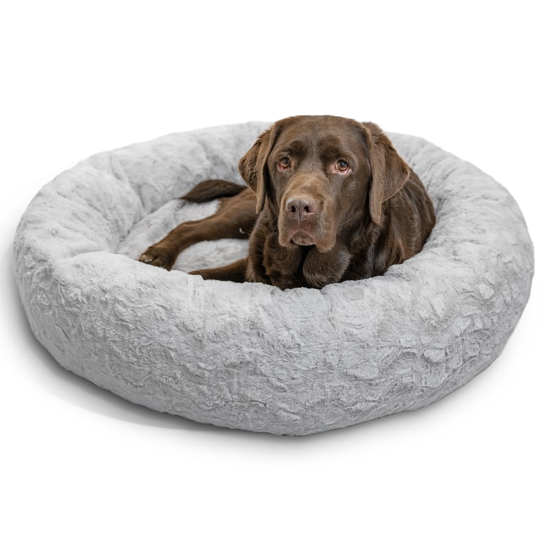 Calming Anxiety Donut Dog Bed Faux Fur