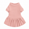 Cat and Small Dog Sweater Dress Everyday Collection — blush pink soft ribbed knit