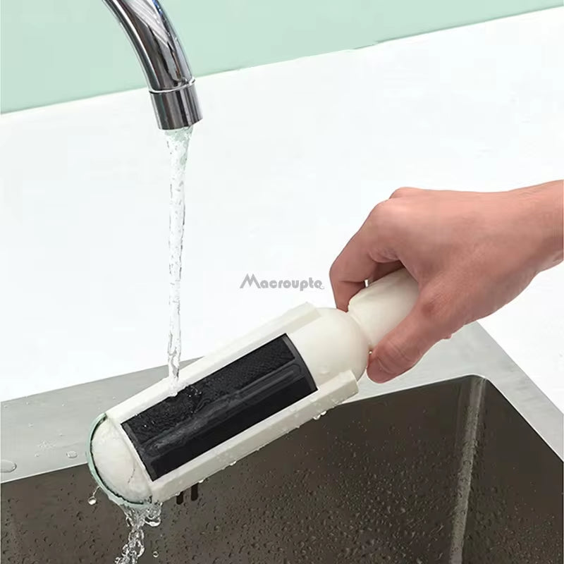 Electrostatic Multi-Purpose Pet Hair Remover Brush and Self-Cleaning Lint Roller for Cats and Dogs
