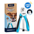 Dog Nail Clipper and Paw Trimmer Kit with LED Light Safety Guard