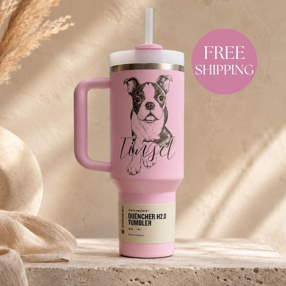 Custom pet photo phone case with dog portrait