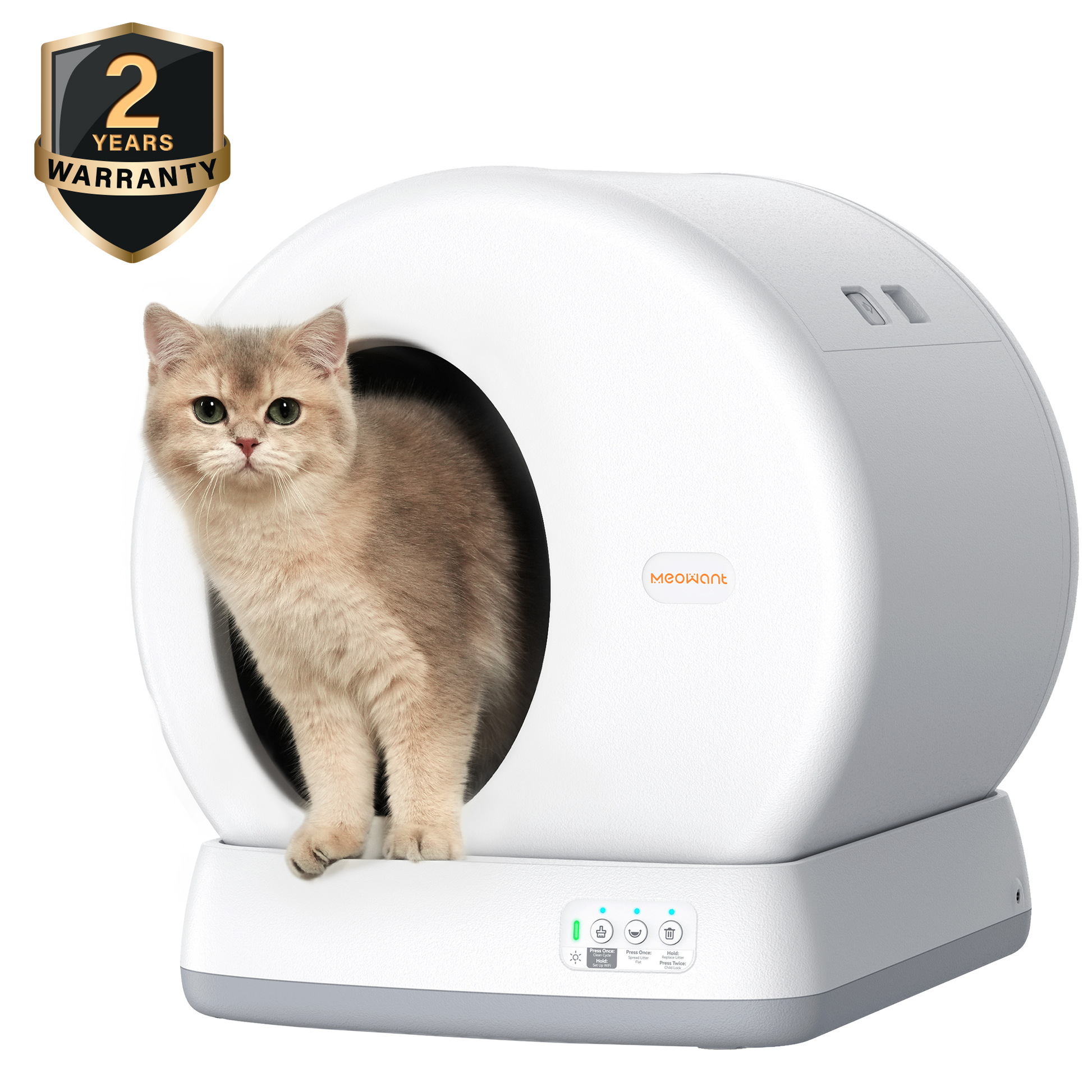 Self-Cleaning Automatic Cat Litter Box Open-Top Odor Control