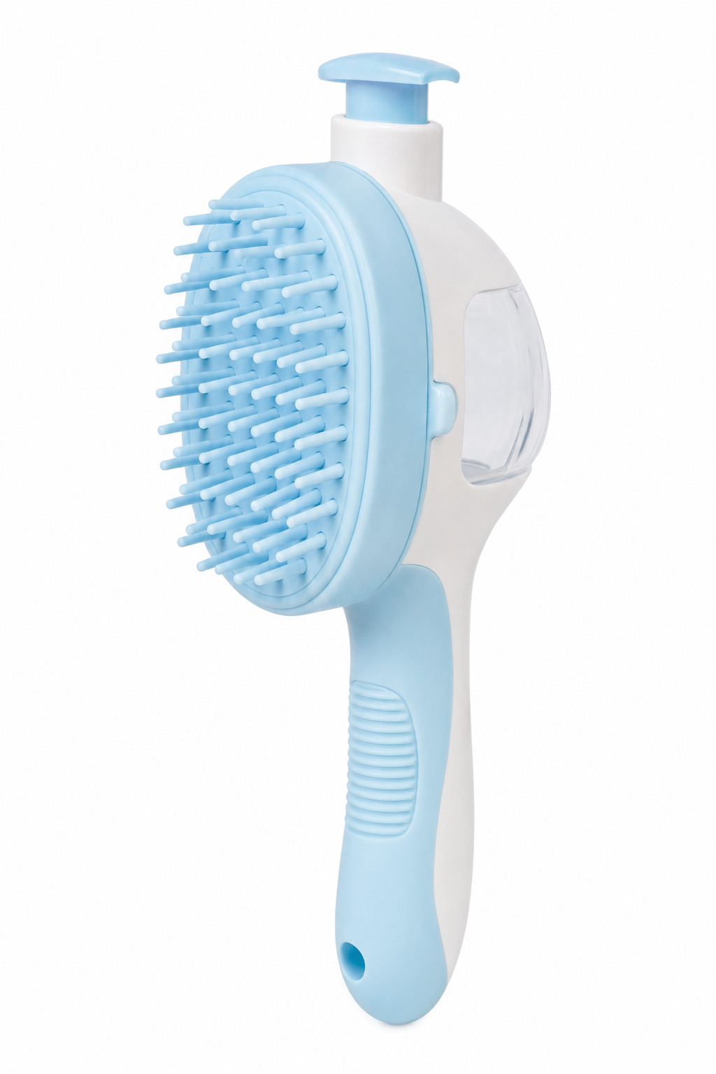 Shampoo-Dispensing Massage Bath Brush — silicone bristles with built-in soap reservoir for easy pet bathing